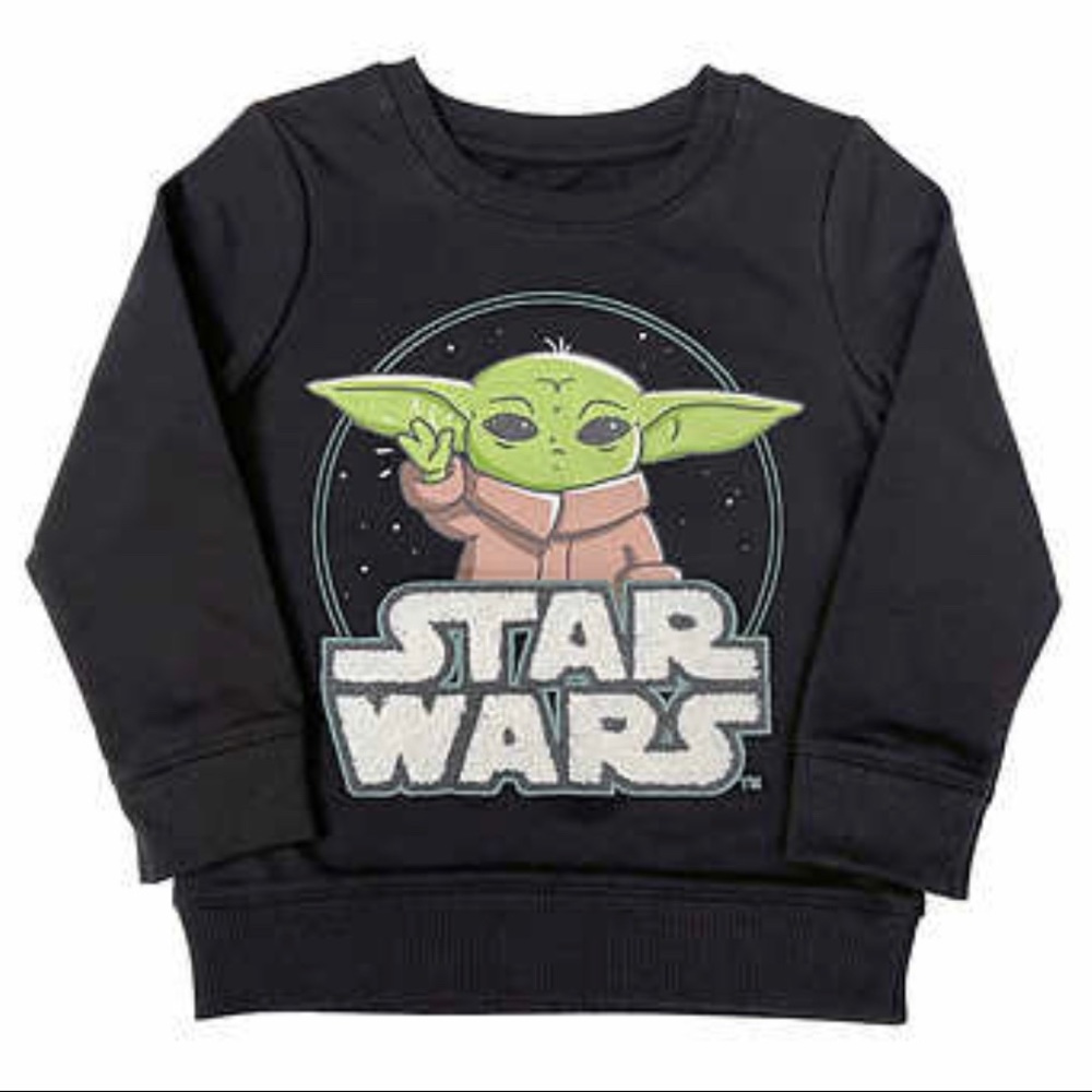 Star Wars Mandalorian Kids' 2-pack Baby Yoda Sweatshirt NWT - Picture 2 of 7